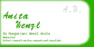 anita wenzl business card